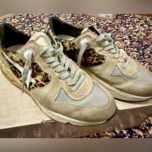 Golden Goose Leopard and Silver Women's Sneakers